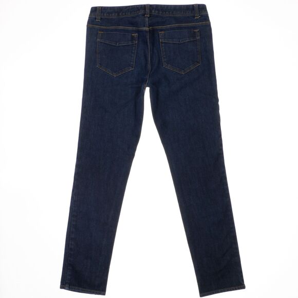 Lands End Jeans Womens Size 10 Slim Leg Dark Wash Blue Denim Stretch 32 x 29.5 - Picture 2 of 9